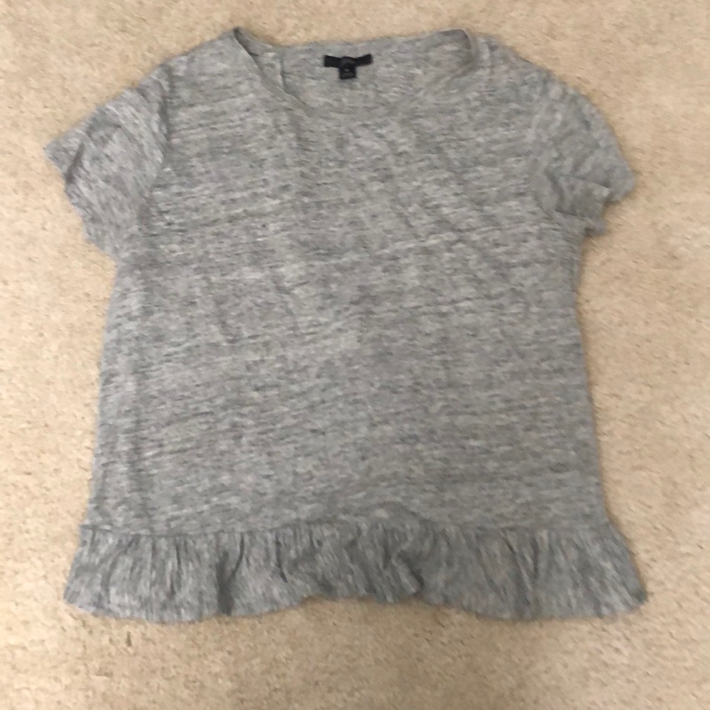 Ruffle back j crew t shirt